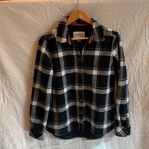 Orvis fleece lined flannel shirt jacket